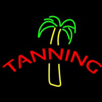 Tanning With Palm Tree Neonkyltti