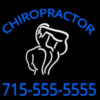 Chiropractor Logo With Number Neonkyltti