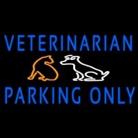 Veterinarian Parking Only Neonkyltti