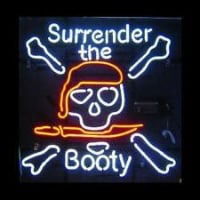 surrender the booty skull Pirate Cranial BAR PUB  Neonkyltti